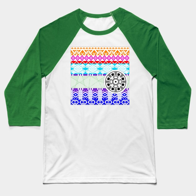 mexican imagination geometry ecopop Baseball T-Shirt by jorge_lebeau